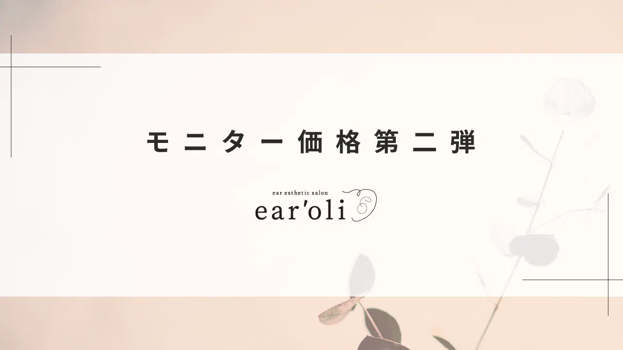 earoli Info モニター価格第二弾png